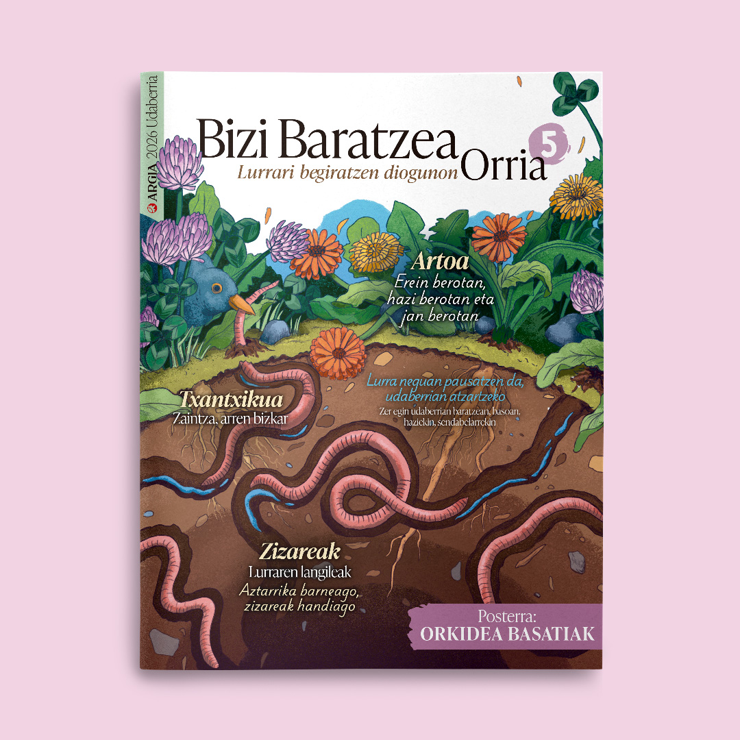 Bizi Baratzea Orria aldizkariaren azala