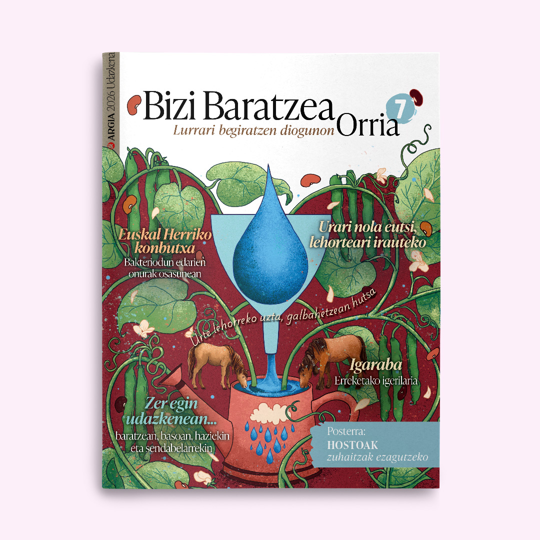 Bizi Baratzea Orria aldizkariaren azala
